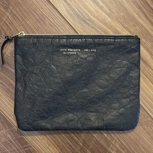 Julia Kostreva Live/Work Genuine Leather Small Black Pouch